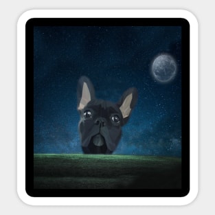 Dog & Space Sticker